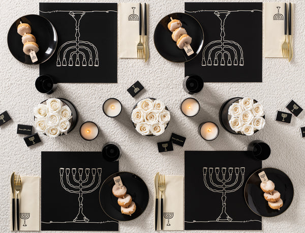 Menorah Placemat Ivory